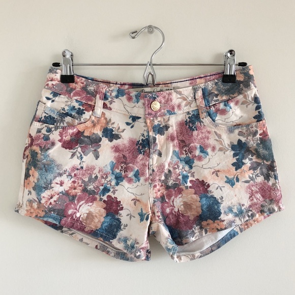 Zara Pants - ZARA Trafaluc Floral Denim Shorts Size 4
